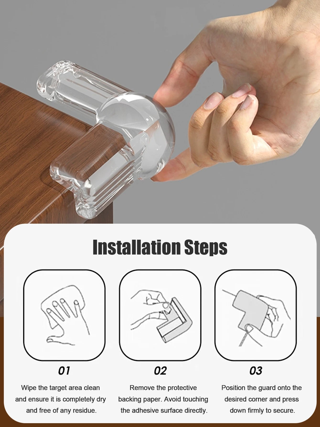Protections d'angle épaisses - Protections de meubles extra souples en TPR (paquet de 4 ou 12)