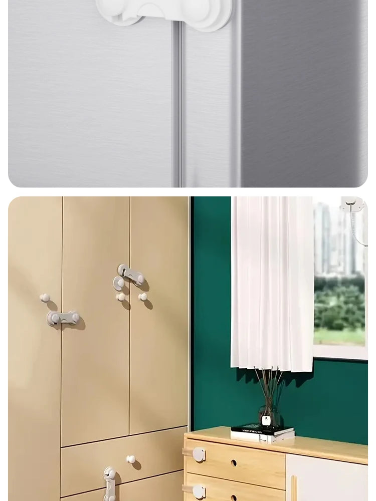 Lot de 10 verrous de sécurité pour bébé - Verrous anti-pincement multi-usages pour placards et tiroirs