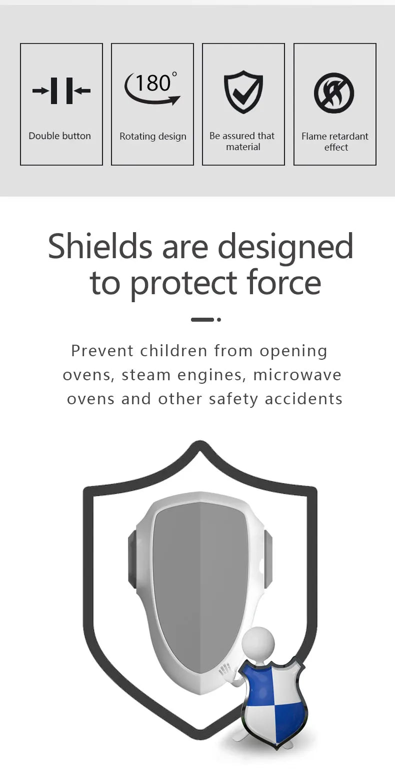 Verrou de porte pour four bébé - Verrou de sécurité de cuisine résistant à la chaleur