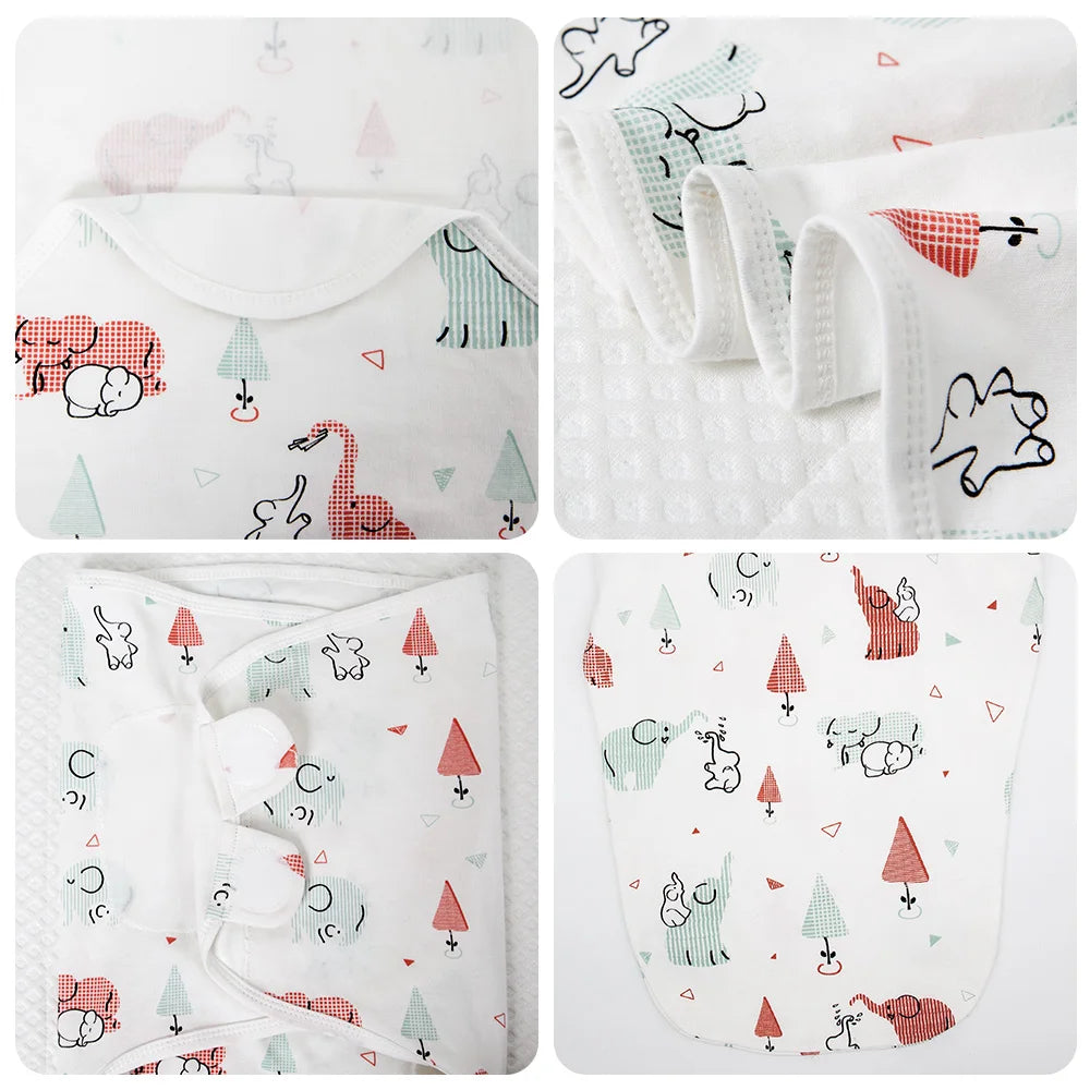 Baby Swaddle Sleeping Bag — 100% Cotton, Anti-Startle, Newborn 0-6M