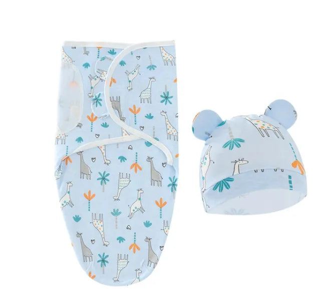 Baby Swaddle Sleeping Bag — 100% Cotton, Anti-Startle, Newborn 0-6M