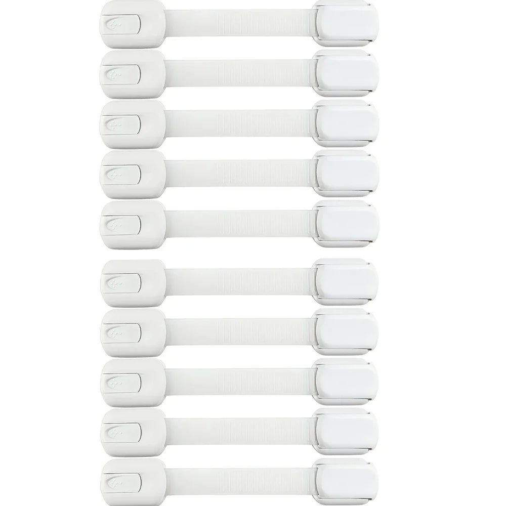 Verrous de sécurité pour bébé avec adhésif 3M - Verrous sans perçage pour armoires et tiroirs (paquet de 5 ou 10)