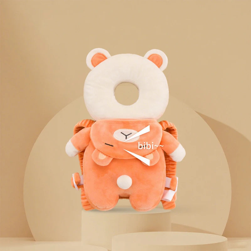 Baby Head Protector Backpack — Cartoon Anti-Fall Cushion for 0-3 Years