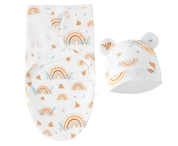 Baby Swaddle Sleeping Bag — 100% Cotton, Anti-Startle, Newborn 0-6M