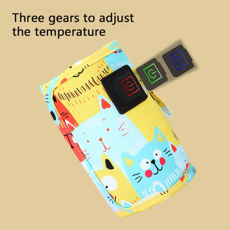 Portable USB Baby Bottle Warmer — Travel Insulated Bag, Stroller & Car Compatible