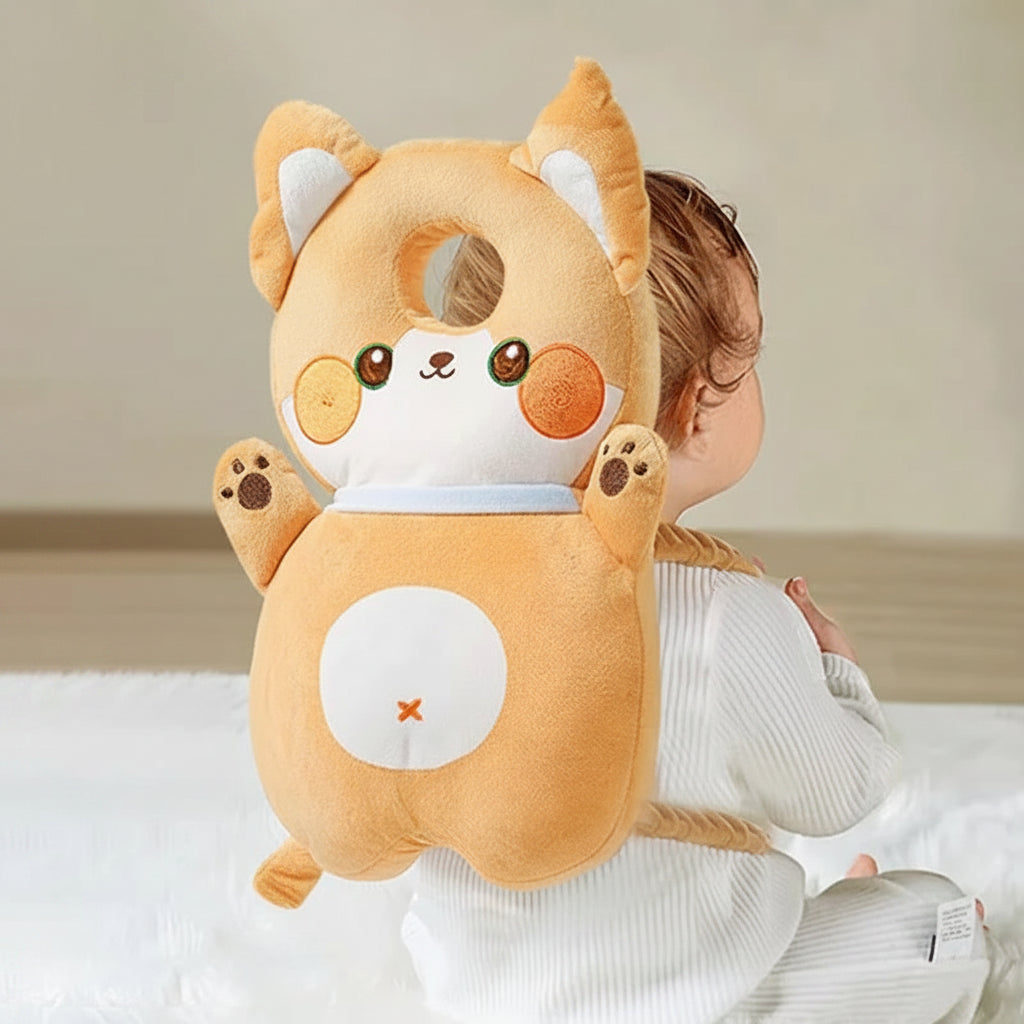 Baby Head Protector Backpack — Cartoon Anti-Fall Cushion for 0-3 Years