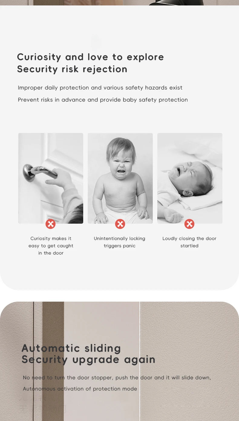 Butée de porte en forme d'arc - Protection anti-pincement pour la sécurité des bébés