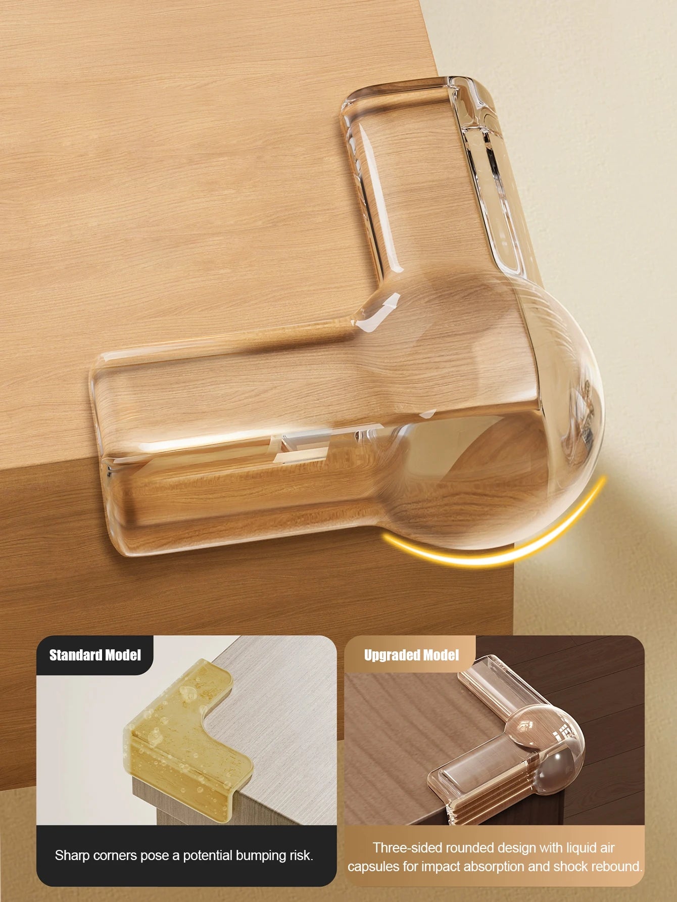 Protections d'angle épaisses - Protections de meubles extra souples en TPR (paquet de 4 ou 12)