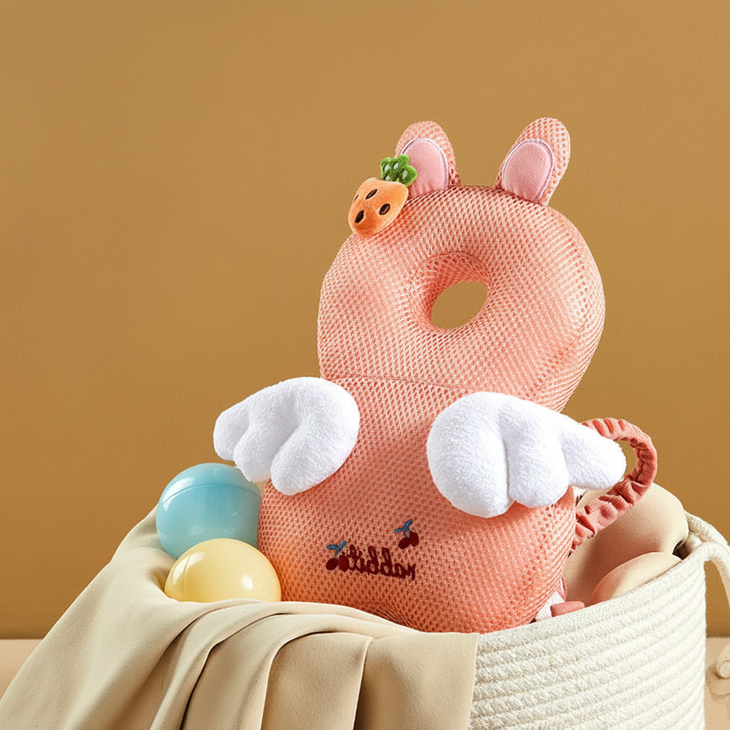 Baby Head Protector Backpack — Cartoon Anti-Fall Cushion for 0-3 Years