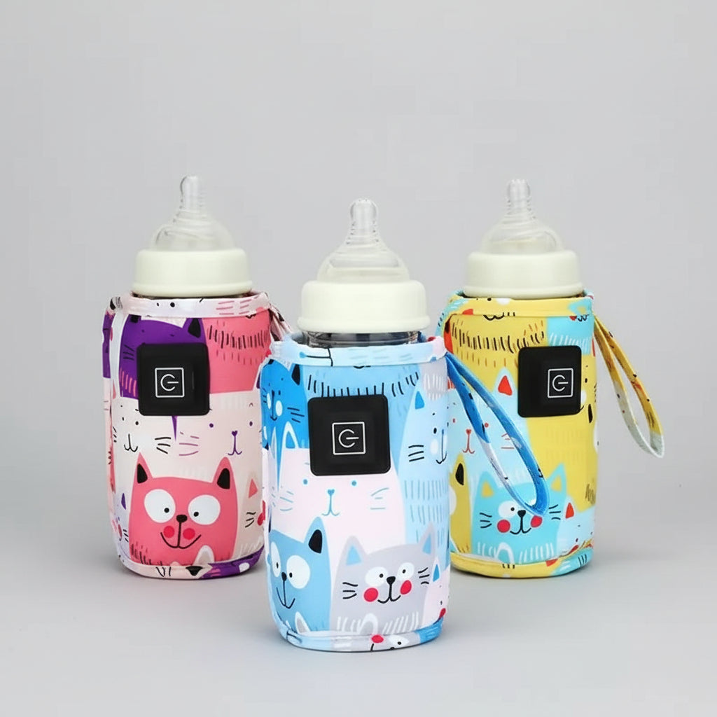 Portable USB Baby Bottle Warmer — Travel Insulated Bag, Stroller & Car Compatible