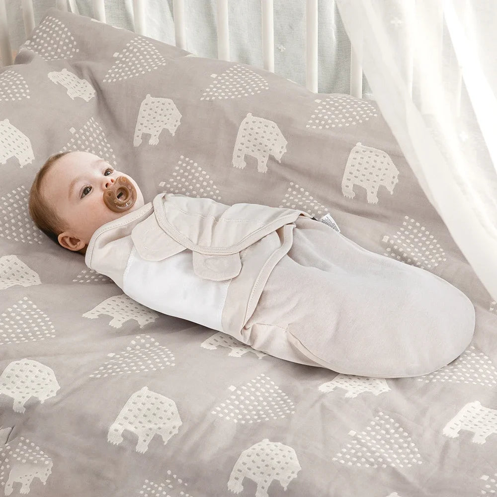 Baby Swaddle Sleeping Bag — 100% Cotton, Anti-Startle, Newborn 0-6M