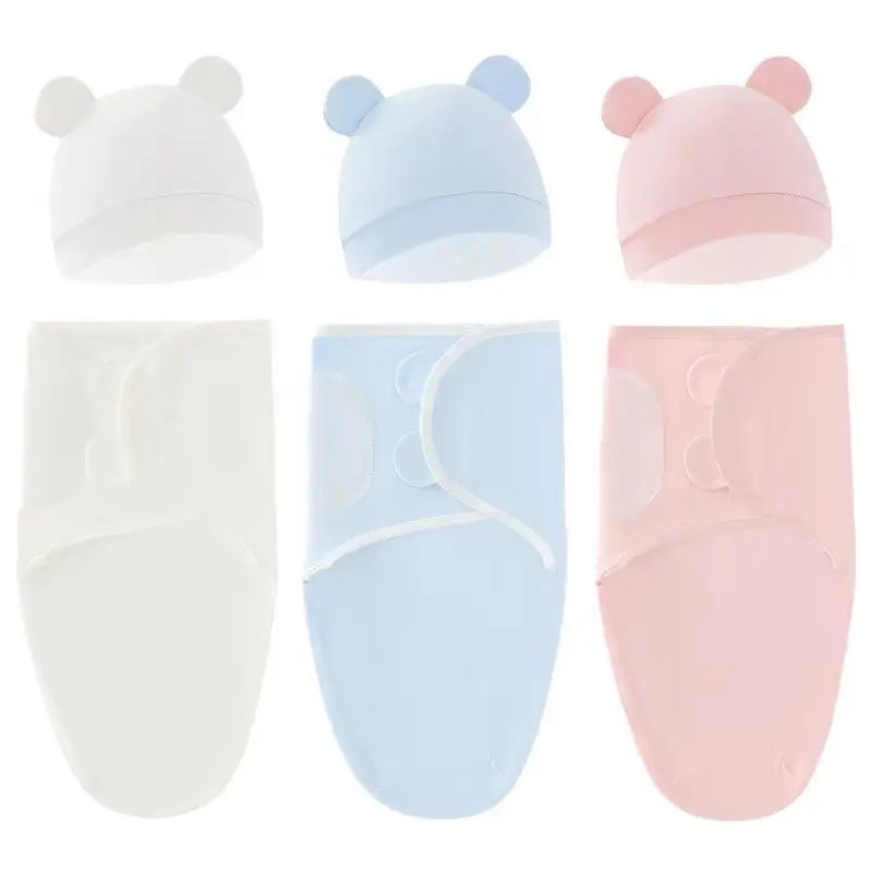 Baby Swaddle Sleeping Bag — 100% Cotton, Anti-Startle, Newborn 0-6M