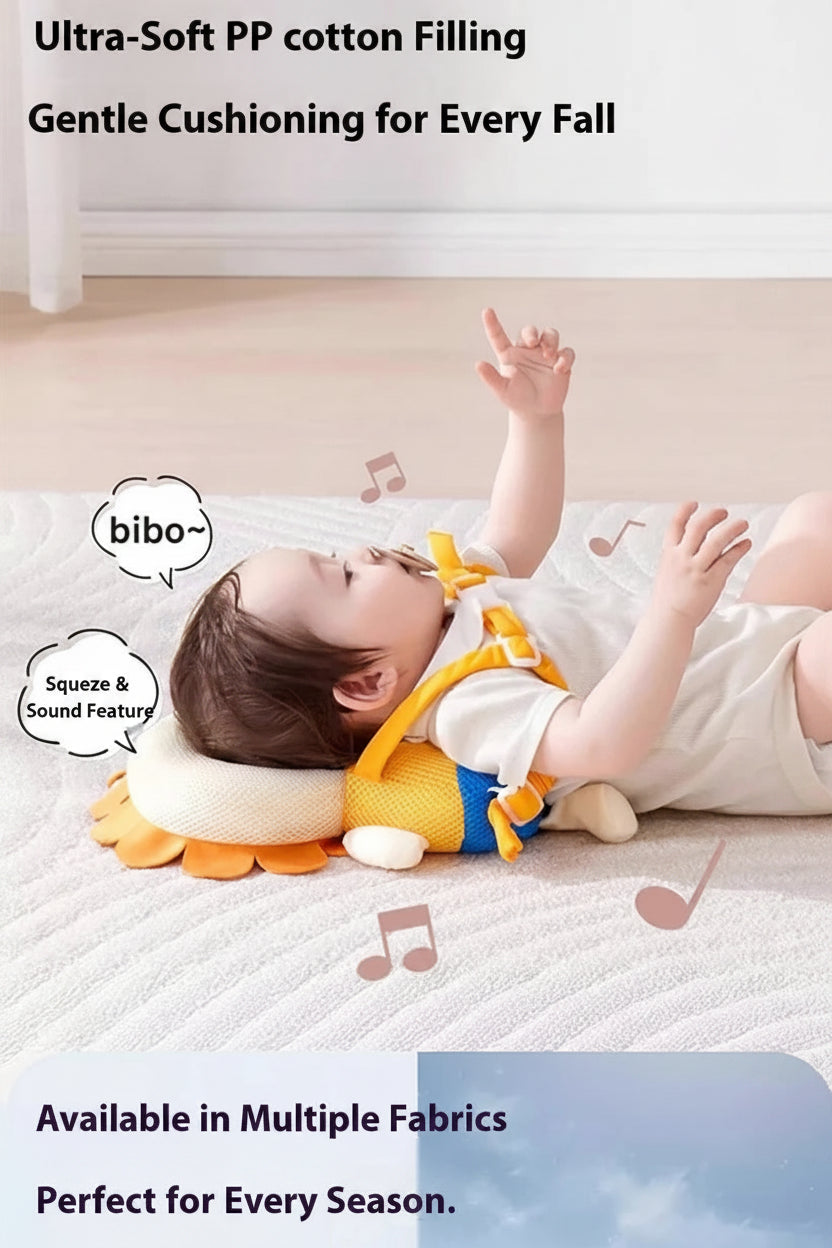 Baby Head Protector Backpack — Cartoon Anti-Fall Cushion for 0-3 Years