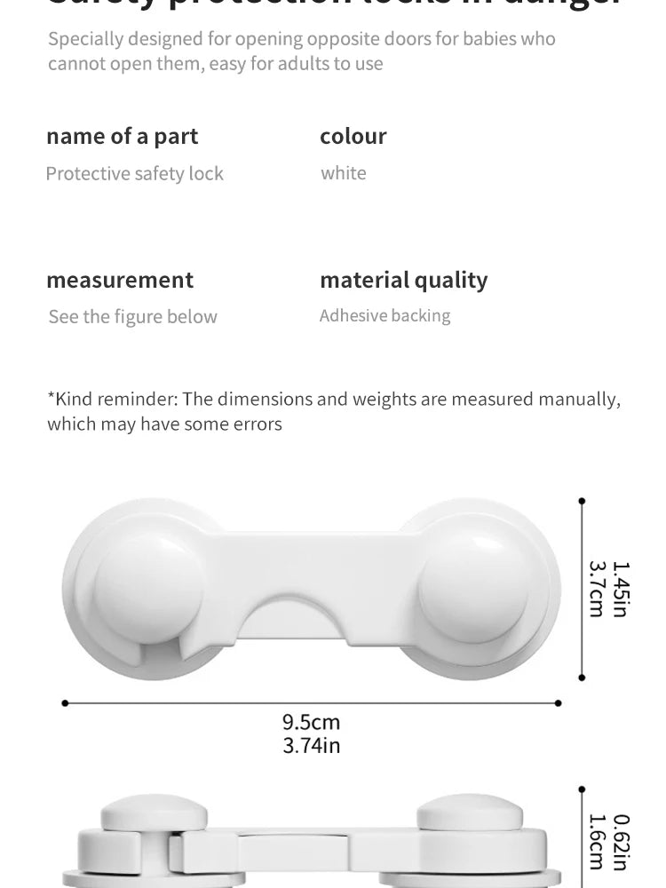 Lot de 10 verrous de sécurité pour bébé - Verrous anti-pincement multi-usages pour placards et tiroirs