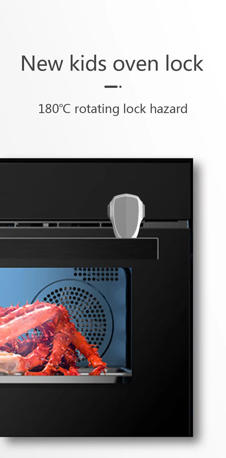 Verrou de porte pour four bébé - Verrou de sécurité de cuisine résistant à la chaleur